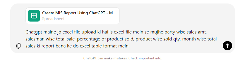 Create MIS Report in Excel Automatically with ChatGPT