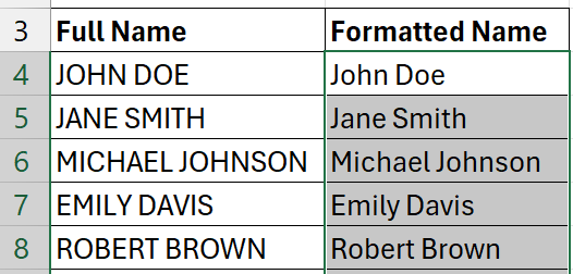 Excel Flash Fill Function