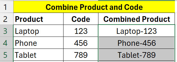 Excel Flash Fill Function