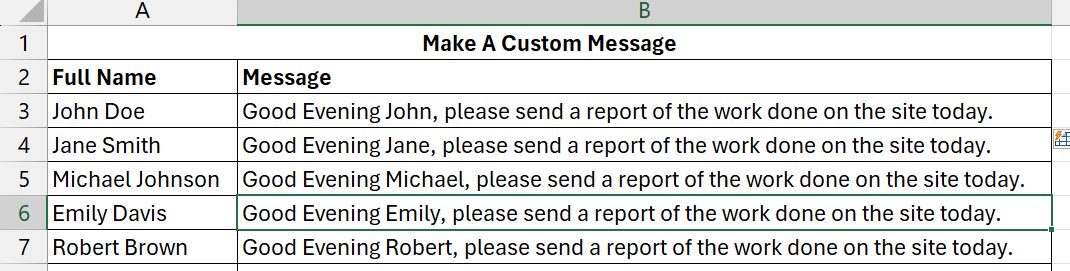 Excel Flash Fill Function